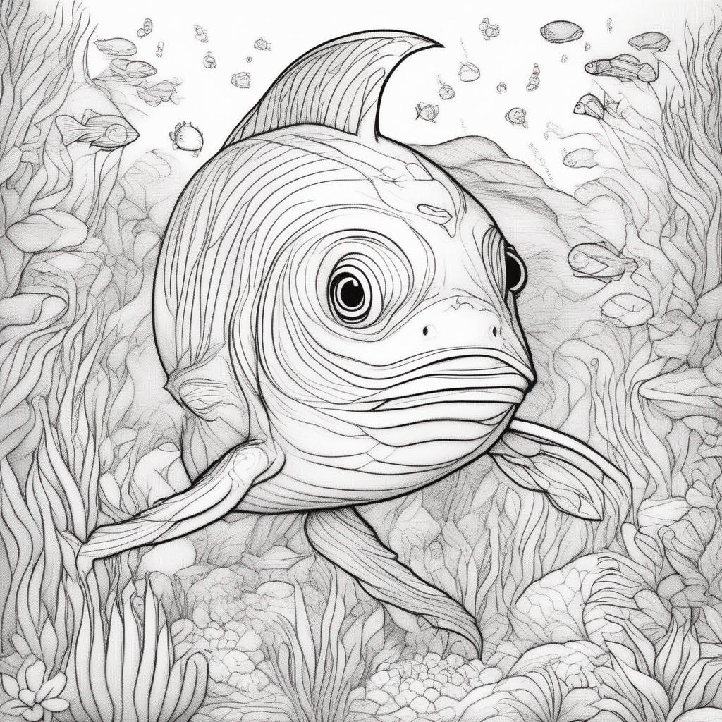 dieren kleurplaat - Zeedieren