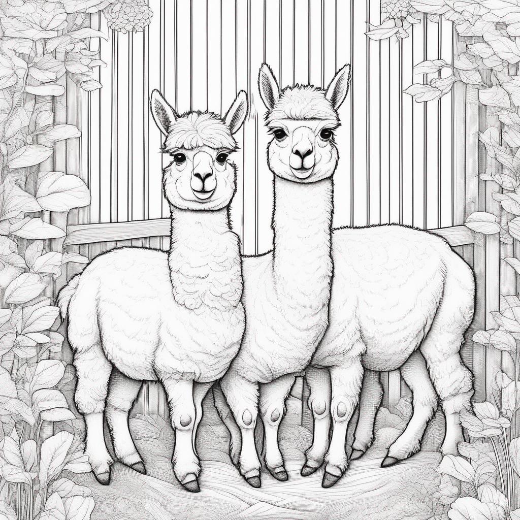 feest kleurplaat - Koe, varken, geit, alpaca en konijn met feesthoedjes