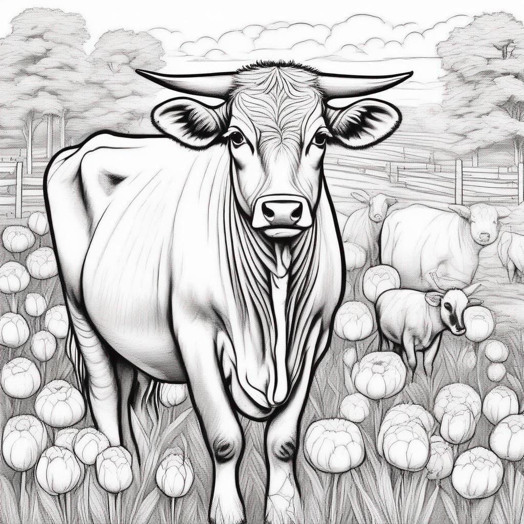 feest kleurplaat - Boerderijdieren met feesthoedjes